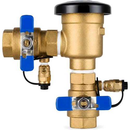 1 Inch Backflow Preventer, Brass Pressure Vacuum Breaker Assembly, 400 PSI Sprinkler Backflow Valve for Lawn Irrigation, Garden Water Lines and Outdoor Anti-Siphon Protection