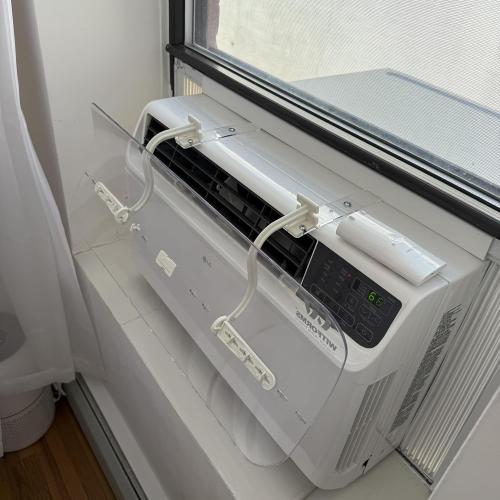 WITFORMS Window AC Air Deflector - 24 Length for TOP VENT Window Units ONLY - Transparent Design - Measure Before Purchase