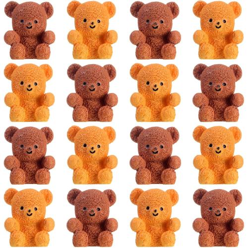 Yousoontic 50 Pcs Resin Bear Cute Miniature Bear for Stuffer Gifts Mini Animal Figures Ornaments for Birthday Cake Decor DIY Wedding Party Favor Supplies Stuff Accessories Gift