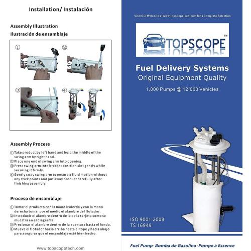 AP3622S Fuel Pump Assembly for Chevrolet Chevy GMC C/K 1500 2500 3500 1996 1997 4.3L 5.0L 5.7L 7.4L Fuel Sending Unit E3622S