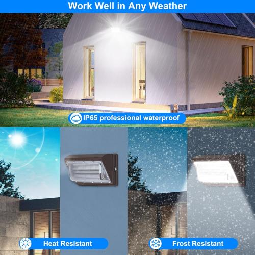 120W LED Wall Pack Lights Dusk to Dawn with Photocell, 15000 LM 5000K Super Bright Outdoor Wall Packs, Commercial IP65 Waterproof Outside Security Lighting (4 Pack)