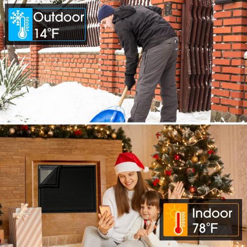 Magnetic Fireplace Cover, Fireplace Blocker Blanket Stops Overnight Heat Loss, Adjustable Fire Place Draft Stopper Save Energy, Fireplace Insulation Black 39 W x 32 H