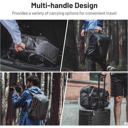 PGYTECH OneMo Lite Camera Backpack 22L for DJI, Sony, Canon, Nikon, OSMO Action/Pocket, DSLR/SLR Mirrorless, Camera Tripod Photographer Bag Gift, Camera Pack Black, Weekend Bag