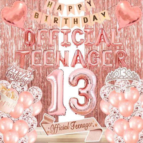 YGSEPCC 13th Birthday Decorations for Girls, Official Teenager Party Decor