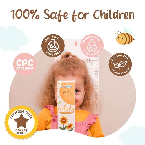 Kids Growth Chart for Wall - 82x7.9 Premium Canvas Removable Height Chart for Kids Height Measurement for Wall, Height Chart Measuring for Kids & Baby, Child Height Wall Chart