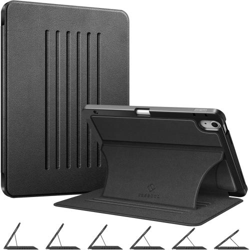 Fintie Magnetic Stand Case for iPad Air 11-inch M3 (2025) / M2 (2024), iPad Air 5th (2022) / 4th Generation (2020) 10.9 Inch - Multiple Angles Shockproof TPU Cover with Pencil Holder, Black