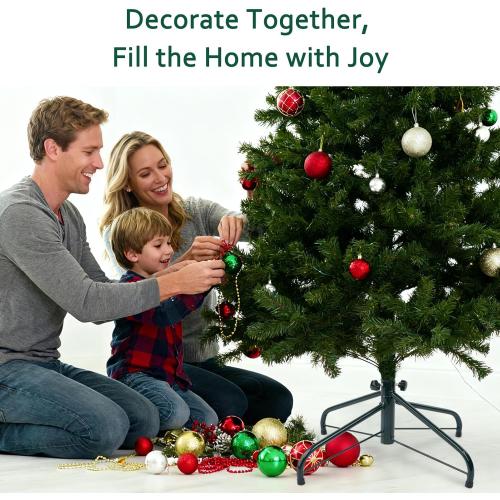 Elfjoy Christmas Tree Stand 19.7 inches Iron Metal Bracket Rubber Pad with Thumb Screw (50cm)