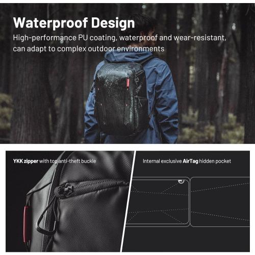 PGYTECH OneMo Lite Camera Backpack 22L for DJI, Sony, Canon, Nikon, OSMO Action/Pocket, DSLR/SLR Mirrorless, Camera Tripod Photographer Bag Gift, Camera Pack Black, Weekend Bag
