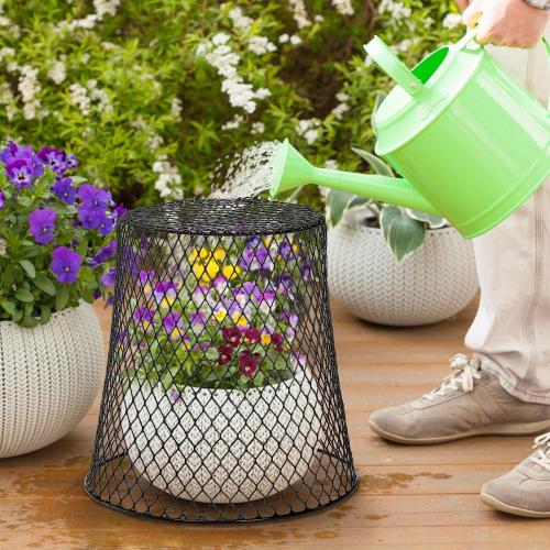 SOUJOY 10 Pieces Chicken Wire Plant Covers, Garden Cloche with 30 Garden Stakes and 20 Waterproof Labels, Metal Cage Protector Basket for Keeping Bunnies Chicken Squirrels Birds Out