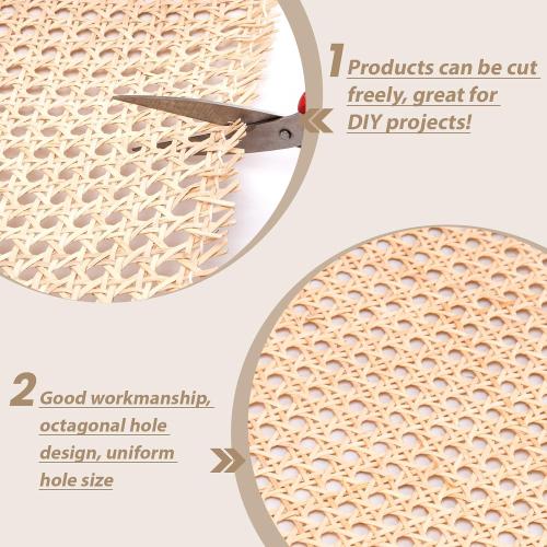 GDDGHS Rattan Cane Webbing Roll 24x60 Inch | Natural Rattan Material, Ideal for Furniture Repair, Chair Caning, DIY Crafts, and Home Decor, 24 Inch Wide x 5 Feet Long