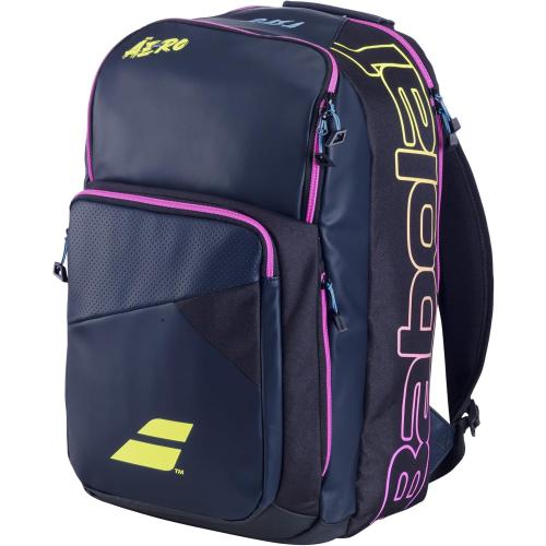 Babolat Pure Aero Rafa Tennis Backpack (Dark Navy/Yellow/Pink)