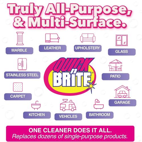 Set of 2 Size 12oz Quick 'n Brite All Purpose Cleaning Paste – Miracle Cleaner for Tough Stains | Eco-Friendly, Non-Toxic, Pet-Safe | Multi-Surface Stain Remover | Made in USA, 12oz (Pack of 2)