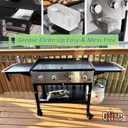 Drip Pan Liners for Members Mark 4-Burner Outdoor Flat Top Grill,Grease Tray Liners for Sams Club 36 inch Pro-Series 5-Burner Gas Griddle/Charbroil 28 Versa-Tile 5-in-1 Cooking Station