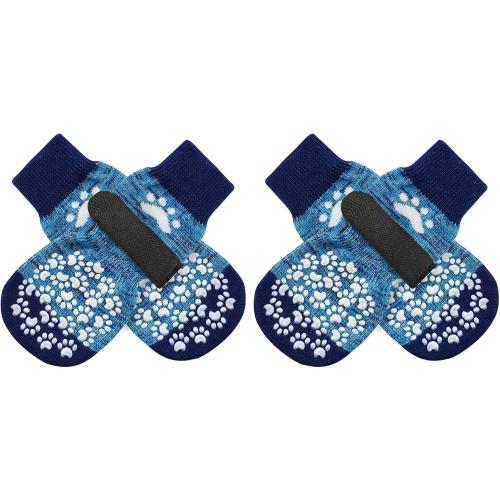 EXPAWLORER Anti Slip Dog Socks to Prevent Licking Paws, Dog Shoes for Hot Pavement, Dog Booties for Small Medium Large Senior Dogs, Traction Control Boots & Paw Protectors for Hardwood Floors