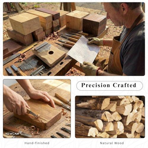 Kalimba Thumb Piano 17 Keys, Portable Mbira Finger Piano Gifts for Kids and Adults Beginners