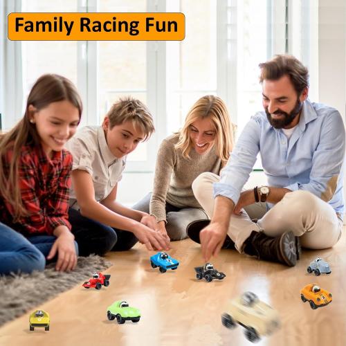 8-Pack Alloy Press to Go Toy Cars, Die-cast Collectible Model Race Cars, Birthday Christmas Holiday Party Gift for Kids 3 , Adults, and Collectors, Multi-Color (Cars #1 to #8)