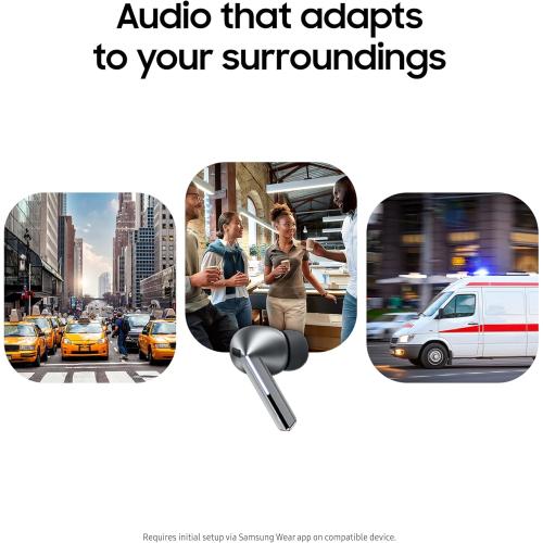 SAMSUNG Galaxy Buds 3 Pro AI True Wireless Bluetooth Earbuds, Noise Cancelling, Sound Optimization, Real-Time Interpreter, Redesigned Comfort Fit, White [US Version, Amazon Exclusive 2Yr Warranty]