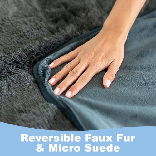 PawProof Fuzzy Pet Throw Blanket - Waterproof Blanket for Dogs & Cats - Faux Fur & Ultra-Soft Microsuede - Beige S Size (28x38)