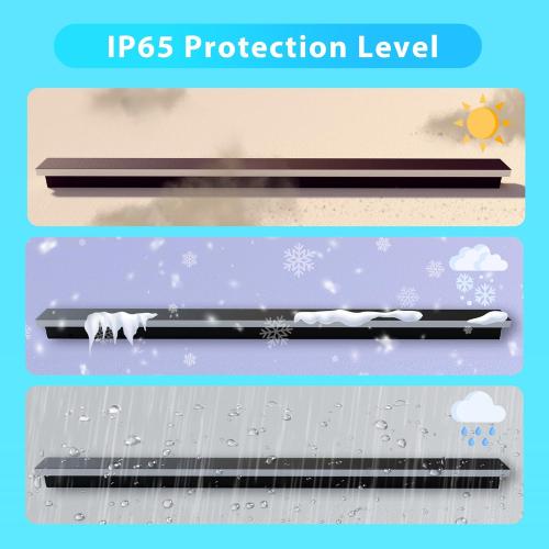Size 31.5 Outdoor Wall Light LED Long Wall Sconce 31.5in Ip65 Waterproof Black Modern Outdoor Lights 3000k 26W Metal Exterior Light Fixture For Porch Light Patio Front Door Yard Garden Villa Living Room