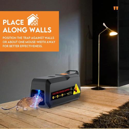 X-PEST Electronic Mouse Trap 2 Pack – Electric Mouse Trap Zapper for Indoor & Outdoor Use, Reusable Rodent Trap, No Touch No See, Effective Mice & Mouse Control