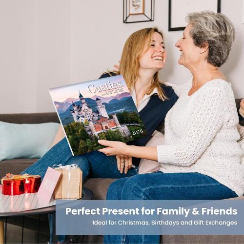2026 Calendar, Castles Monthly Wall Calendar 2026 Runs from Nov 2025 – Dec 2026, Hanging Wall Calendar, 11.6 x 24Opened, Full Page Layout for Organizing, Perfect Present