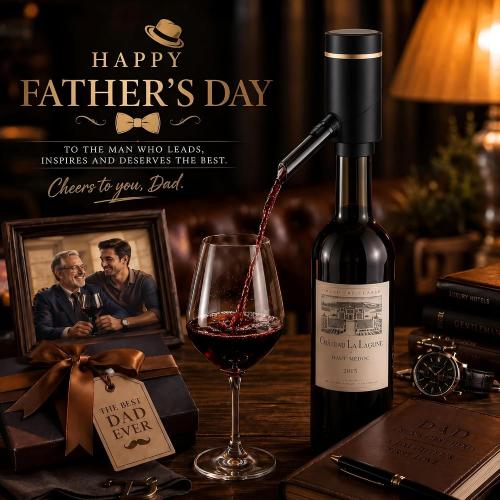 BLUBYEES Electric Wine Aerator and Decanter Set with Stand Base, Rechargeable Automatic Aerator Dispenser with One-Touch Pouring and Built-in Pourer, Father’s Day Wine Gift for Men