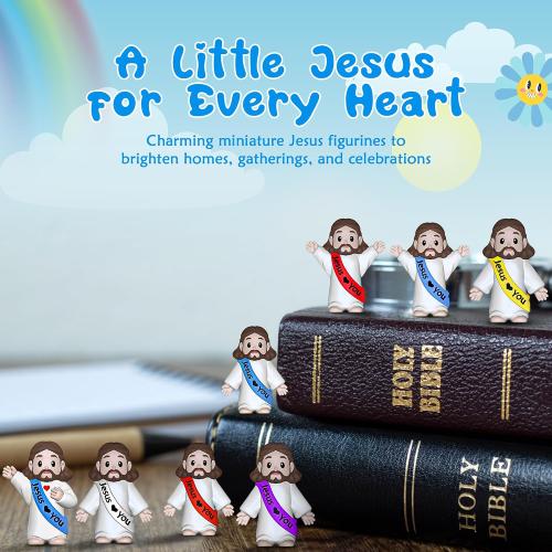 Bundle Little Jesus Figures, Mini Jesus Figurines Tiny Statues