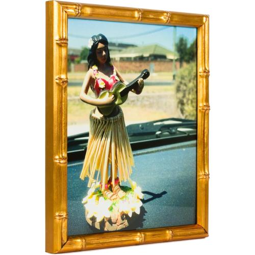 Craig Frames Faux Bamboo, 16x20 Picture Frame, Vintage Gold, Set of 4