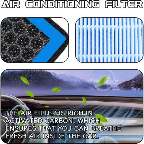 Cabin Air Filter, CF10285 Activated Carbon Air Filter to Adsorb PM2.5 Replacement, HEPA Air Conditioner Cabin Filter for Toyota 4Runner Highlander RAV4 Camry Corolla Sequoia Sienna Avalon