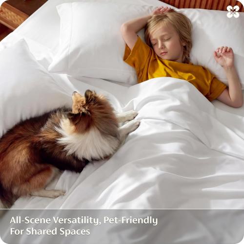 Bedsure PureWoven Rayon Derived from Bamboo, California King Sheet Sets