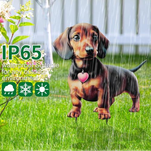 Dachshund Metal Garden Stakes Decorative,Outdoor Garden Dog Decor Stake,Birthday Gifts for Mom Women,Decorative Metal Housewarming Ornament for Lawn Patio Yard Pathway