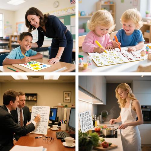 Small White Board, Dry Erase LapBoards 9''x 12'' Mini White Board Double Sided Portable LapBoards for Students Teachers School Supplies (2 Boards with Line)
