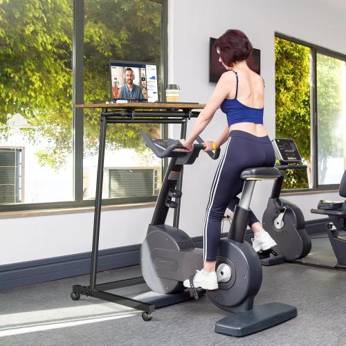 Treadmill Desk, Mobile Small Standing Desk with Wheels for Walking Pad, Portable Table for Laptop, Rolling Table Adjustable Height, Bedside Table