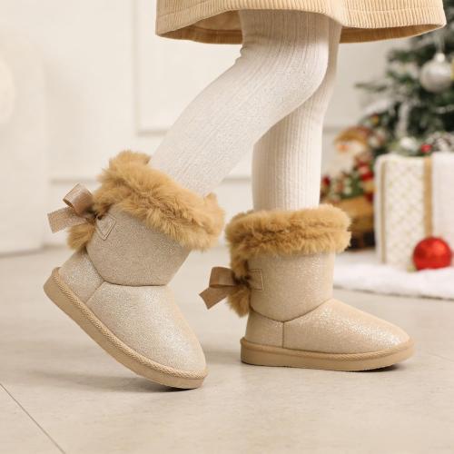 FANTURE Toddler Snow Boots for Girls Boys Winter Warm Fur Lined Kids Non Slip Outdoor Shoes (Toddler/Little Kid)