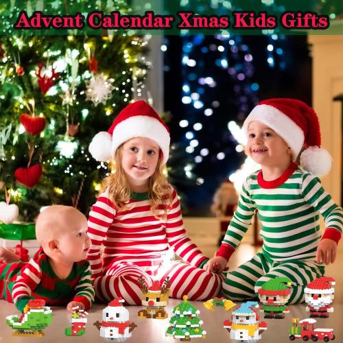 Christmas Reindeer Building Blocks Set Compatible with Lego Advent Calendar 2026 Stacking New Toys Holiday Present Box New Year Xmas Gifts for Kids for Boys & Girls and Adults