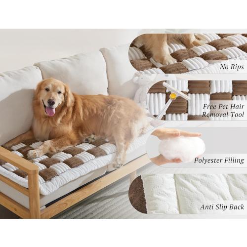 Couch Cushion Cover for dogs Sofa Cover Washable Pet Love Seat Couch Covers for Sofa Slipcovers Couch Protector Blanket for Dogs Sofa Cushion Covers for Pets Washable Pad Blue Grey 70x150cm/27.6x59in