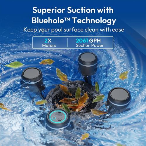 (2026 Upgrade) BUBLUE BuVortex V5 Pool Skimmer Robot,Pool Surface Skimmer Robot with App Control,5L Filter,Dual Cleaning Modes,AI Navigation,Ideal for In-Ground & Above-Ground Pools,Dark Gray‼️has couple of scratches on the product ‼️USED‼️