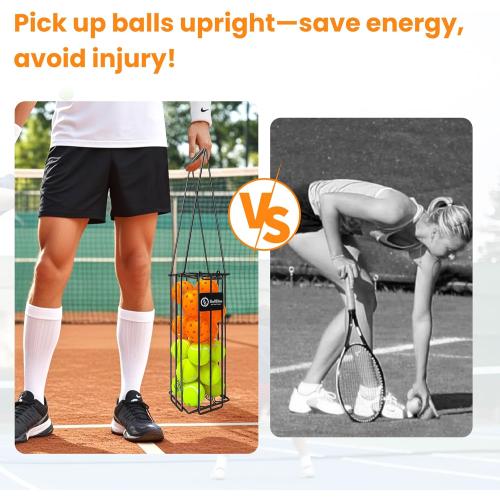 Tennis Ball Hopper and Picker – Foldable, Rolling and Standard Options for Ball Collection