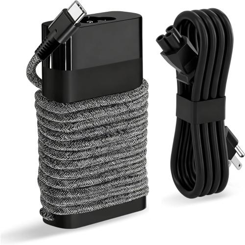 QFA New Slim 65W USB C Laptop Charger Compatible with HP Spectre x360,Envy,Chromebook,Elitebook X360,Pavilion, Elite x2 Travel Type C Fast Power Cord AC Adapter