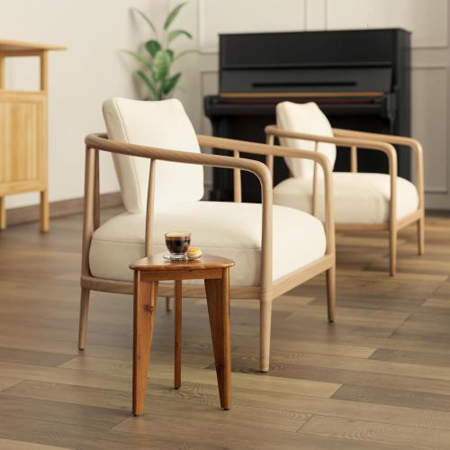 HOLANA 18 Corner Shower Foot Rest - Wooden Showers Stool Seat for Shaving Legs - Small Shower Benches for Inside Shower - Waterproof Bath Step Stools Bench for Bathroom (Height - 18in, Acacia)