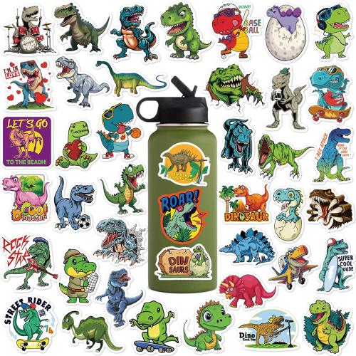 150 Pcs Dinosaur Stickers for Water Bottles, Waterproof Vinyl Cool Dino Stickers for Scrapbook Stationery Laptops Skateboard, Cute Dinosaur Party Decorative Decals for Kids Boys