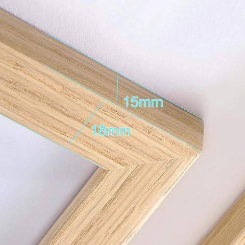 TONES FRAME DESIGN 16x24 Solid Wood Frame,Natural Oak Wood Picture Frame can Display Photo 16x24 Without Mat,Single Poster Frame for Wall Home Decor