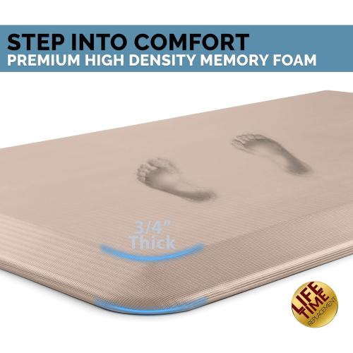 ComfiLife Anti Fatigue Floor Mat – 3/4 Inch Thick Kitchen Mats for Floor, Standing Desk Mat, Kitchen Rug – Comfort at Home, Office – Durable – Stain Resistant – Non-Slip Bottom (20 x 32, Rose Gold) ‼️used‼️