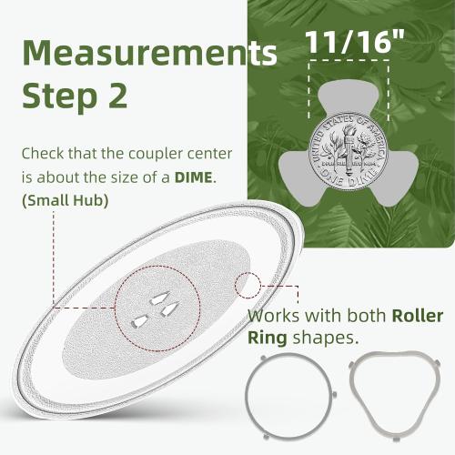 12 Whirlpool Microwave Glass Plate Replacement W11367904 W11291538 W10337247 W11443145, Compatible with Whirlpool Microwave Glass Turntable Plate WMH31017 WML55011 Whirlpool 12 Inch Microwave Plate