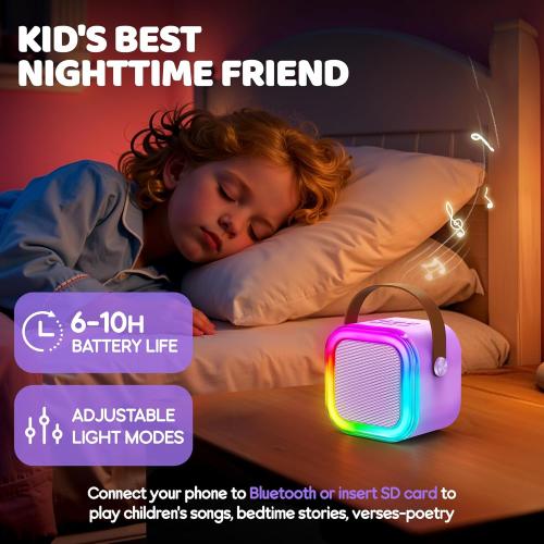 Mini Karaoke Machine for Kids, 2026 TOP Toys Birthday Gifts Ideas for Girls Ages 4, 5, 6, 7, 8, 9, 10, 12  Years Old, Portable MP3 Player with 2 Wireless Mics for Family Home Party