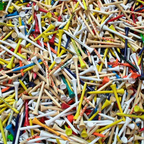 Overrun and Misprinted 2 3/4 Golf Tees, New and Unused! 1,000 Quantity!