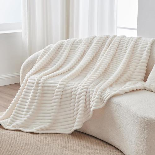 BEDELITE Fleece Throw Blanket for Couch (102in x 90in) 3pcs
