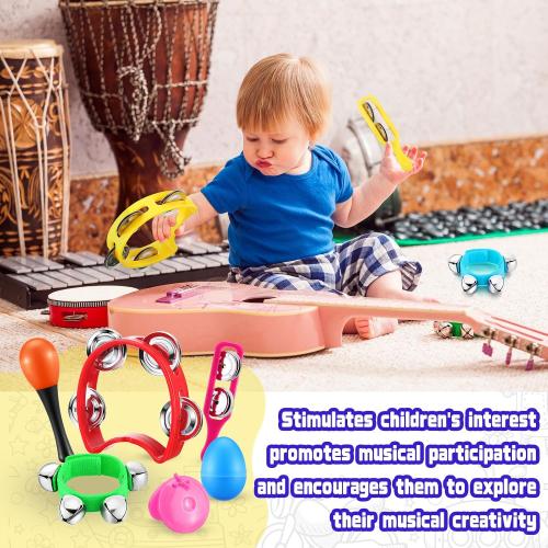 Silipull 36 Pcs Shaker Musical Instrument Set for Kid Toddler Early Music