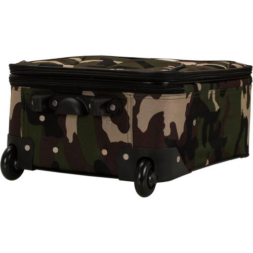 Rockland Fashion Softside Upright Luggage Set,Expandable, Wheel, Telescopic Handle, Camouflage, 2-Piece (14/19)