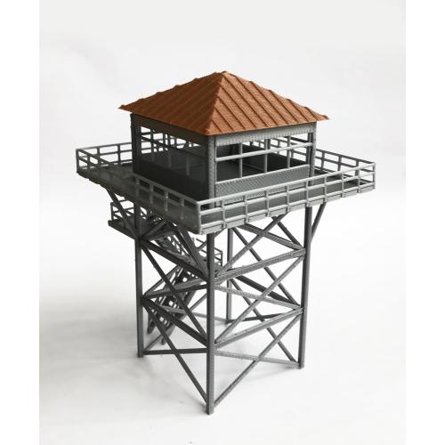 Outland Models Railway Scenery Watchtower/Lookout Tower (Grey) HO Scale 1:87